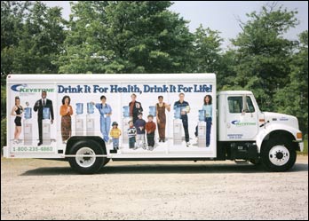 Large Format Truck Graphic for Keystone Water