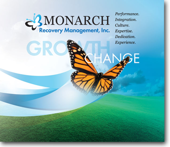 Trade Show Graphic for Monarch Recovery Management Designed by DDA
